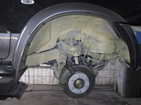 Mit Korrossionsschutz versehene Radinnenläufe und Rost hat weniger Chancen.